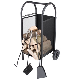 Chariot à bois moderne en acier - Product Image 5