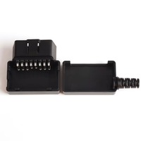 Conector OBD2 Macho de 16 Pines en Ángulo Recto para Cable de Diagnóstico de Vehículos, Programación de ECU