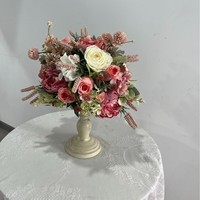 Centre de table floral de luxe 30 cm violet pour mariage, arrangement en boule pour décoration d'événements hôteliers, centres de table élégants en roses et pivoines en soie FANCY