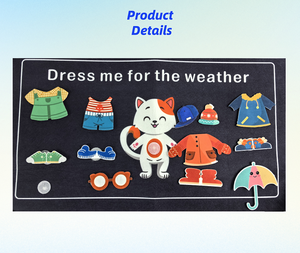 ลดราคา! ปฏิทินผ้าสักหลาดเล่มแรกของฉัน บอร์ดเรื่องราวสำหรับเด็กก่อนวัยเรียน ของตกแต่งผนังห้องเรียน บอร์ดกิจกรรม ของเล่นมอนเตสซอรี่ - Product Image 5