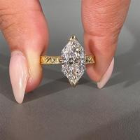 Bague de fiançailles solitaire en diamant de laboratoire taillé hexagonal de 0,5 à 3 carats, gravée sur mesure, or jaune massif 10K/14K/18K, certifiée IGI VVS