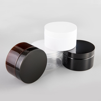 Pot en plastique ambré pour cosmétiques, aliments et animaux de compagnie, avec couvercle, en gros, 50 ml, 80 ml, 100 ml, 150 ml, 200 ml, 250 ml, 300 ml