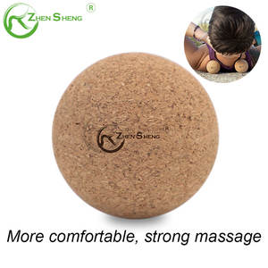 Zhensheng Venta caliente respetuoso con el medio ambiente Durable 100% madera Natural Yoga Pilates corcho Bola de masaje para cuello pie pierna masaje - Product Image 3