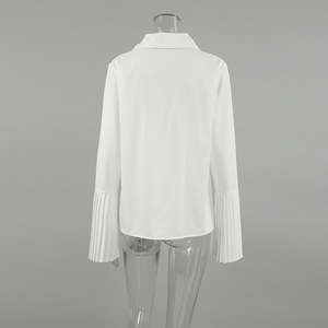 Autunno 2025 OL camicia da ufficio da donna camicette con risvolto a svasato da donna bianche eleganti camicie e <span class=keywords><strong>top</strong></span> in Chiffon - Product Image 6