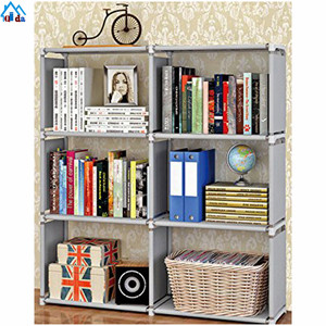 Cubo de almacenamiento de 4 niveles para niños, Plegable, portátil, organizador, estante, armario de 9 cubos, librería - Product Image 5