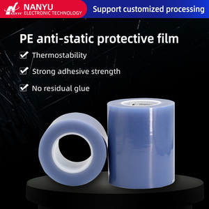 Film de protection antistatique PE Thermostabilité Force adhésive forte Pas de colle résiduelle Film de protection de surface Film d'emballage - Product Image 2