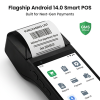 Máquina de Pedidos Portátil con Pantalla Táctil Android 14.0 de 2+16 GB, NFC, Impresora de Etiquetas de 58 mm, Escáner, Huella Dactilar Z300C