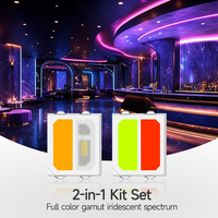 Chip LED RGBW SMD 2835 2 en 1, Kit de Mezcla de Alto CRI para 1800K-12000K, Chip LED de Doble Color de 2 Canales para Tira LED CCT Ajustable
