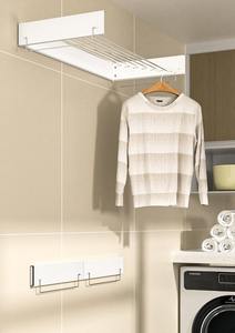 <b>Wall</b> <b>Mounted</b> Stainless Steel Clothing <b>Rack</b> Rectangle Single Tier Minimalist Design For Bathroom <b>Clothes</b> Organizer - Product Image 2