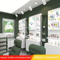 Étagère de présentation en métal écologique sur mesure pour les magasins de beauté, les boutiques de rangement, les magasins de maquillage et de parfums, les magasins de cosmétiques, style moderne