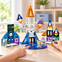 Mini tuiles magnétiques en boîte métallique 3,75 cm, blocs de construction portables pour les voyages, jouet éducatif STEM pour les tout-petits, garçons et filles, jouets cadeaux