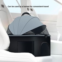 Poussette pour animaux de compagnie pour chiens et chats, chariot de style Teddy avec cadre métallique léger, cage amovible, design pliable pour les sorties P002
