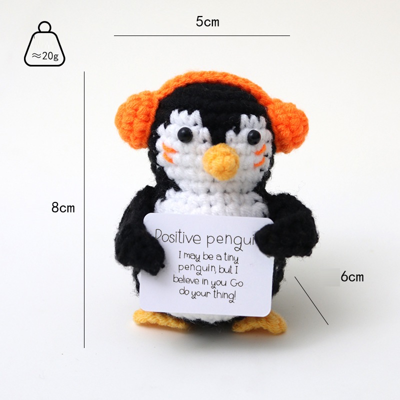Casque orange - Pingouin noir carte P yeux 06