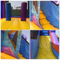Château gonflable de qualité commerciale avec toboggan pour événements en plein air et grand château gonflable avec toboggan