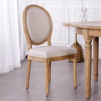 Chaise de salle à manger en bois rembourrée moderne personnalisée en bois de caoutchouc et rotin à dossier haut pour intérieur de restaurant