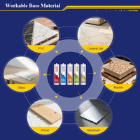 Sellador de Silicona de Curado Neutro Loncool, Impermeable, Alta Resistencia, Certificado CE, Silicona para Vidrio, para Construcción, Marcos de Puertas