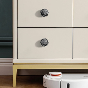Brass Drawer <b>Knobs</b> Round Pumpkin Shape Zinc Alloy Minimalist Design For Wardrobe Cabinet <b>Door</b> Handles - Product Image 4