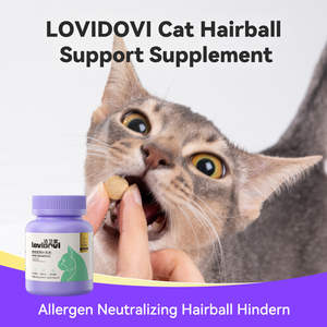 Complément alimentaire pour chats contre les boules de poils, neutralise les allergènes Fel D, soins quotidiens pour la santé des chats, 180 comprimés, personnalisation d'étiquettes, approvisionnement en gros - Product Image 1