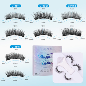 2 paires de <span class=keywords><strong>cils</strong></span> magnétiques naturels longs, épais et doux, boîte en métal, réutilisables, aimants puissants, légers, sans colle, clip <span class=keywords><strong>magnétique</strong></span> pour <span class=keywords><strong>cils</strong></span> - Product Image 3