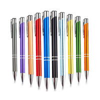 X1014-2 Pulpen Promosi Logam Mewah Terlaris Pulpen Warna-warni Pulpen Kustom Dengan Logo Grosir Perlengkapan Sekolah