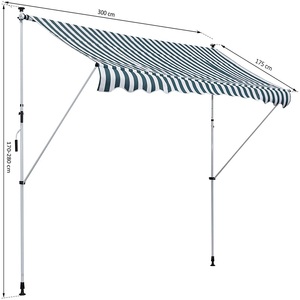 High-quality Balcony Manual <strong>Awning</strong> -Patio Clamp <strong>Awning</strong> Gazebo Canopy - Product Image 3