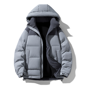 Chaqueta Casual de Invierno para Hombre con Capucha, Abrigo Térmico Cortavientos Juvenil para Deportes al Aire Libre con Cierre de Cremallera - Product Image 3