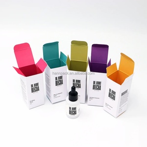 Caja de Cartón Cuadrada de Diseño Personalizado, Caja de Embalaje de Papel Plegable para Botellas de Aceite Esencial - Product Image 1