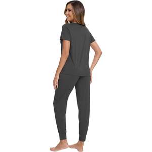 Ensemble de survêtement personnalisé pour femme en viscose de bambou, 2 pièces, pantalon long, tenue de jogging, tailles S à XXL - Product Image 2