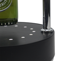 Présentoir de Bouteilles Noir Rotatif et Lévitant Moderne Personnalisable en Acrylique Plastique Certifié CE pour Installation sur Bureau Max. Poids de charge