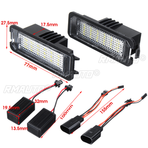 2 ampoules universelles 12V 18 LED pour éclairage de plaque d'immatriculation de voiture VW GOLF 4 5 6 7 6R Passat B6 Lupo Scirocco Polo - Product Image 6