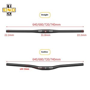 Taiwan <span class=keywords><strong>UNO</strong></span> 31.8*680MM 640 720MM allongé droit Yan guidon guidon transversal pour vélos de route VTT - Product Image 5