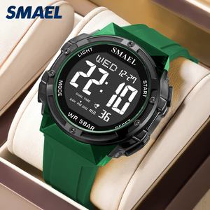 Montre numérique sportive SMAEL 8112 Chrono en plastique, lumineuse, résistante à l'eau 5 ATM, mode, colorée, avec alarme et bracelet en plastique - Product Image 4