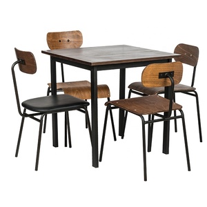 Design moderno Uso Speciale Struttura In Metallo Piano In Legno Tavolo Da Pranzo Ristorante Cafe Tavolo! - Product Image 5