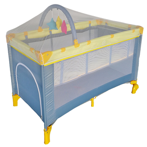 ... Cuna de viaje roja con mosquitera, corralito para bebé con ruedas, cama para niño pequeño, parque infantil plegable, muebles de Metal para niño - Product Image 6