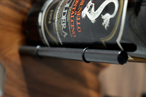Portabottiglie a forma di italiano fatto a mano di qualità superiore dal Design eccellente In legno naturale Made In Italy per cantina - Product Image 3