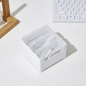 Organizador de Escritorio de Plástico Transparente con Compartimentos para Cables y Suministros de Oficina, Tipo Rectangular, Multitamaño - Product Image 5
