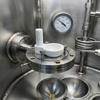 Crucible en céramique de nitrure de bore hexagonal en forme de L fileté, bateau de fusion hémisphérique en BN, support d'échantillon en céramique HBN