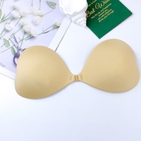 Soutien-gorge invisible adhésif sans bretelles, push-up, transparent, sans couture, avec couvre-tétons et dos nu