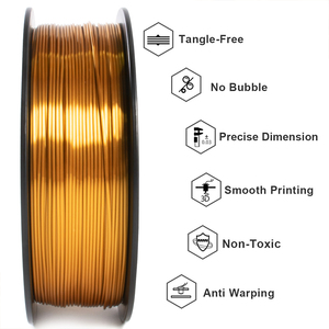 1kg spool lụa kết cấu PLA <span class=keywords><strong>Filament</strong></span> phù hợp với hầu hết 1.75mm fdm 3D máy in PLA <span class=keywords><strong>Filament</strong></span> 1.75mm lụa vàng gọn gàng vết thương PLA <span class=keywords><strong>Filament</strong></span> - Product Image 2