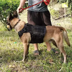 Arnés de entrenamiento para perros Chaleco táctico para perros sin tirones Arneses para mascotas con asa para exteriores