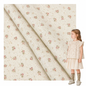 Tissu en mousseline <span class=keywords><strong>de</strong></span> <span class=keywords><strong>coton</strong></span> 100 % double <span class=keywords><strong>gaze</strong></span> imprimé <span class=keywords><strong>de</strong></span> haute qualité pour vêtements, chemises, couvertures, vêtements pour garçons et filles, pour bébés - Product Image 1