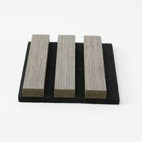 Panneau acoustique décoratif en fibres de polyester et lattes de bois, panneau mural en grille de lattes absorbant le son pour studio, cinéma maison