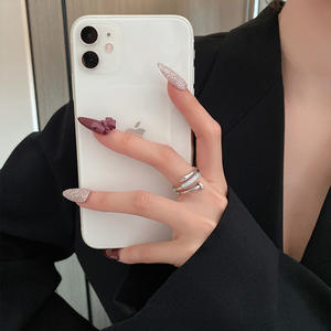 Großhandel Edelstahl Designer Ringe Vergoldeter Kristall Diamant <span class=keywords><strong>Ring</strong></span> Resizable Luxus Frauen Schmuck Finger Dekoration - Product Image 2