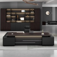 luxe légère de grande classe combinaison simple moderne meubles de directeur bureau à domicile école en bois modulaire senior