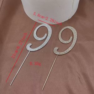 ท็อปเปอร์เค้กวันเกิด<span class=keywords><strong>ครบ</strong></span><span class=keywords><strong>รอบ</strong></span> <span class=keywords><strong>9</strong></span> <span class=keywords><strong>ปี</strong></span> สำหรับเจ้าหญิงน้อย ประดับด้วยคริสตัลอัลลอยด์ขนาดใหญ่ ดีไซน์หรูหรา  ขายส่ง Leiou - Product Image 6