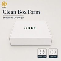 Boîte cadeau en papier rigide blanc, boîte d'expédition personnalisée imprimée, emballage en carton pliable pour l'expédition au détail