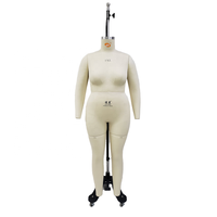 Mannequin de robe de graisse pour femme sur mesure Forme du corps américain européen 1 XL Corps complet en fibre de verre recouvert de toile Jambes détachables Plus