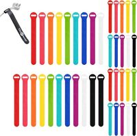 Pita Pengikat Kabel Velcro Nylon Multi-Warna yang Dapat Digunakan Kembali, Perekat Kuat dengan Fitur Tahan Panas