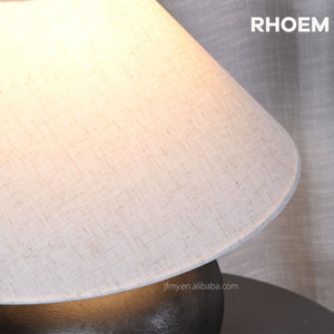 Lampe à poser RHOEM RH Antique Shanxi en terre cuite, patine vieillie, chauffée au bois, UL 110V - Product Image 5