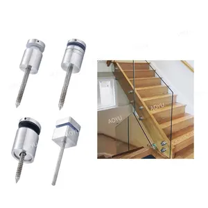 Aoyu Stainless Steel Hardware Solid Outdoor balcony Pool railing Fastening Glass bolts